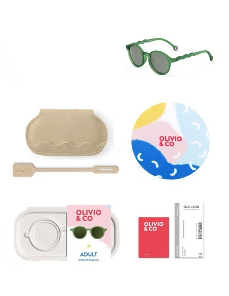 Gafas de Sol Oval Olive Green +12a