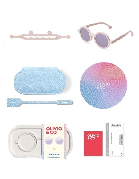 Gafas de sol round Coral Blush 0-18m
