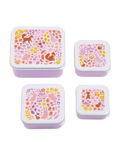 Set 4 cajas snack Flores