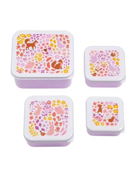 Set 4 cajas snack Flores