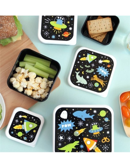 Set 4 cajas snack Galaxia