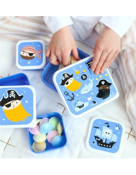 Set 4 cajas snack Piratas