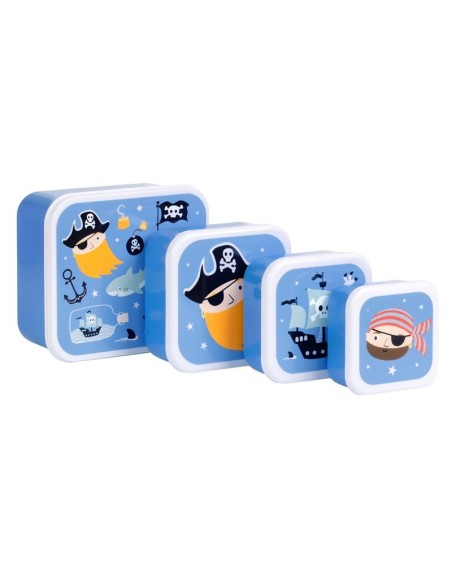 Set 4 cajas snack Piratas
