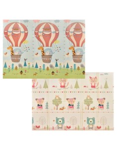 Alfombra reversible180x200 Globos/animales