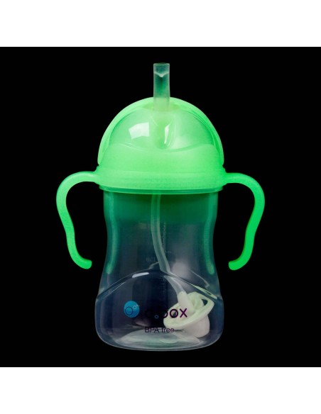 Taza con pajita flexible con pesa B.Box - Brilla en Oscuridad