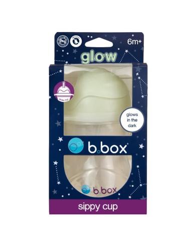 Taza con pajita flexible con pesa B.Box - Brilla en Oscuridad