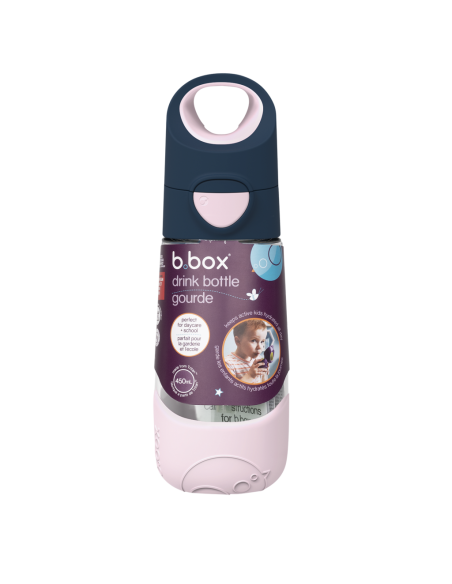 Botella tritán con pajita 450ml B.Box - Indigo Rose