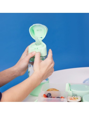 Botella tritán con pajita 450ml B.Box - Spearmint