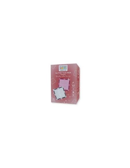 Pack Glitter blanco y rosa 16 piezas Cleverclixx