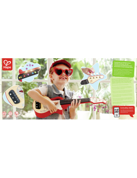 Aprende Ukelele con Luces - Rojo