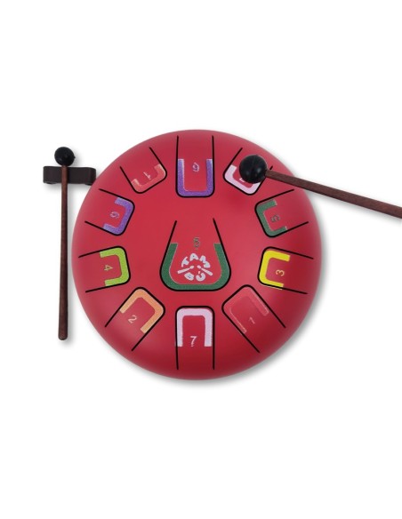 Tambú 8" 11 notas - Rojo mate Juegaconmigo