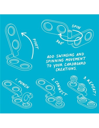 Spin-Hinge (Bisagra) 6pcs Makedo Juegaconmigo
