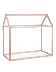 Cama Casita - 70x140 Cm - Madera - Natural