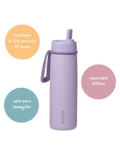 Botella térmica con boquilla plegable y asa 690ml B.Box - Lilac Love