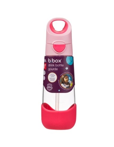 Botella tritán con pajita 600ml B.Box - Flamingo Fizz