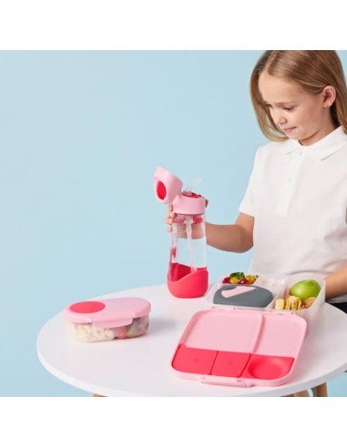 Botella tritán con pajita 600ml B.Box - Flamingo Fizz