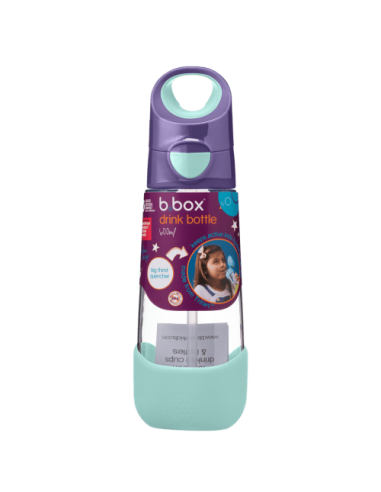 Botella tritán con pajita 600ml B.Box - Lilac Pop