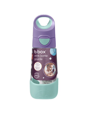 Botella tritán con pajita 450ml B.Box - Lilac Pop