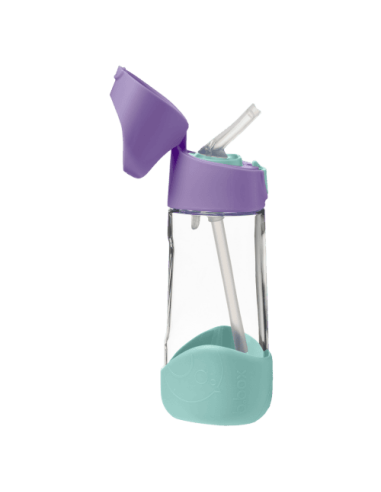 Botella tritán con pajita 450ml B.Box - Lilac Pop