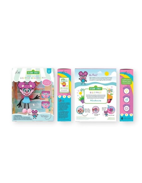 Set personaje abby cadabby + 2 cubos de luz rosa