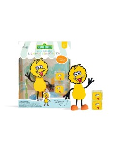 Set personaje Big Bird + 2 cubos de luz amarillos