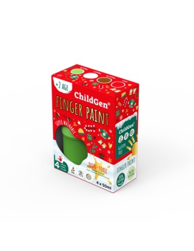 Pintura de dedos orgánica set christmas - 4 botes