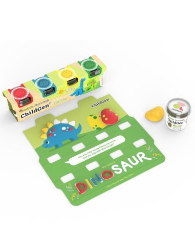 Plastilina natural set ecocup Dinosaurio 4 ud.