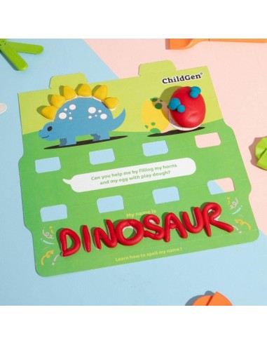 Plastilina natural set ecocup Dinosaurio 4 ud.