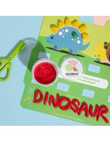 Plastilina natural set ecocup Dinosaurio 4 ud.