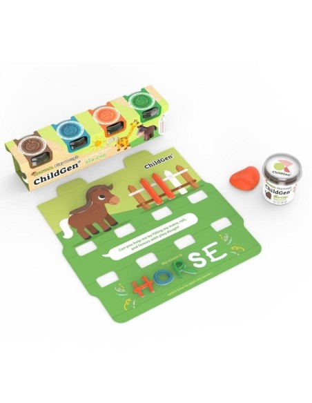 Plastilina natural set ecocup Horse 4 ud.