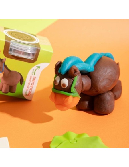 Plastilina natural set ecocup Horse 4 ud.
