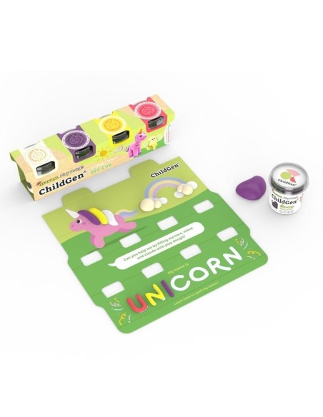 Plastilina natural set ecocup Unicornio 4 ud.