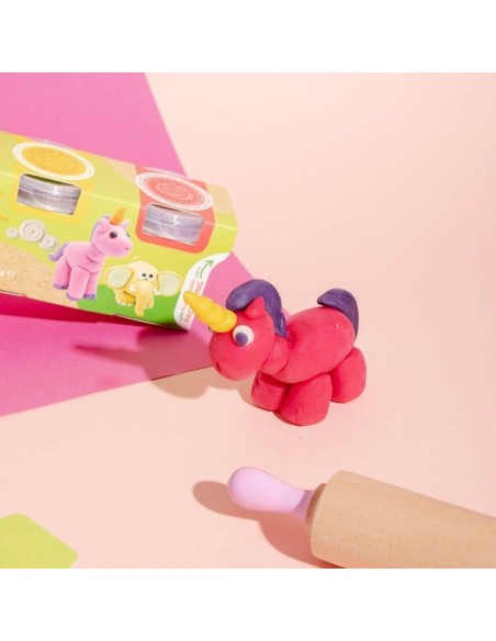 Plastilina natural set ecocup Unicornio 4 ud.