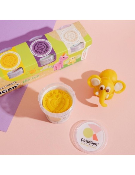 Plastilina natural set ecocup Unicornio 4 ud.
