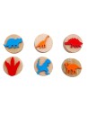 Sellos de Madera para Plastilina o Arena Dinosaurios