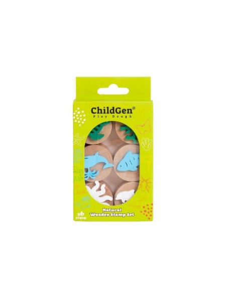 Sellos de Madera para Plastilina o Arena Ocean
