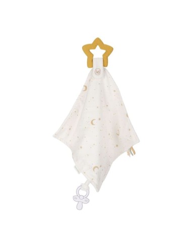 Doudou con mordedor newborn natural Little Dutch