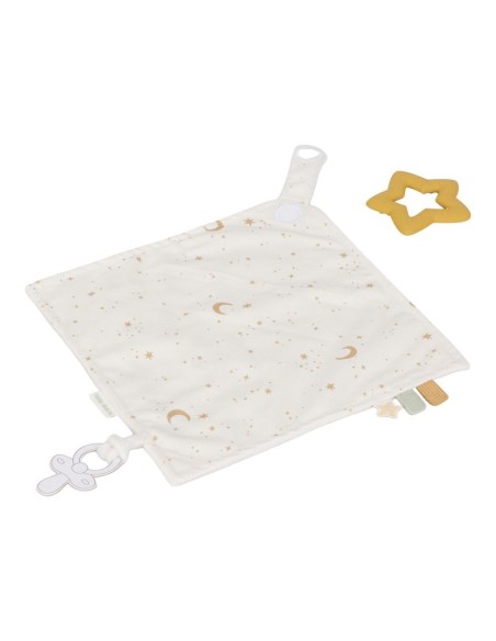 Doudou con mordedor newborn natural Little Dutch