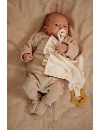 Doudou con mordedor newborn natural Little Dutch