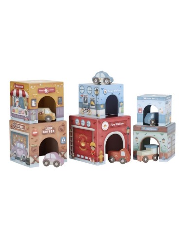 Torre Encajable Ciudad con Coches Little Dutch