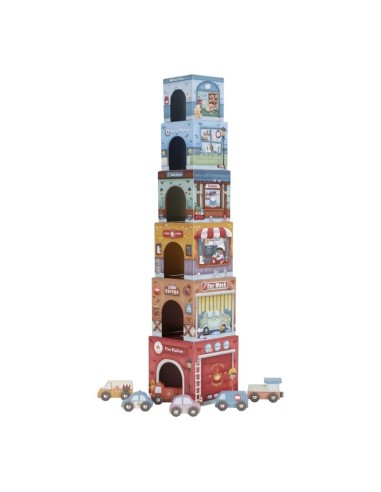 Torre Encajable Ciudad con Coches Little Dutch