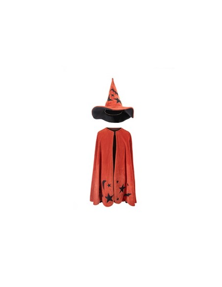 Capa y Gorro de Brujo del Otoño Talla 4-6
