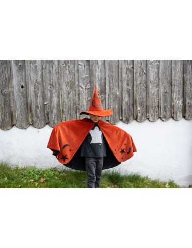 Capa y Gorro de Brujo del Otoño Talla 4-6