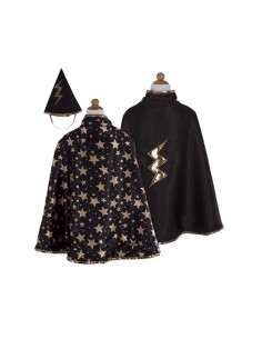 Capa y Gorro de Brujo Reversible  Talla 4-6