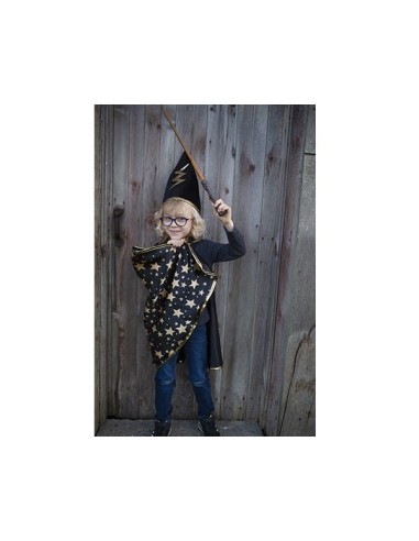 Capa y Gorro de Brujo Reversible  Talla 4-6