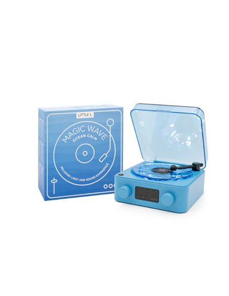 Altavoz sensorial con forma de tocadiscos Azul