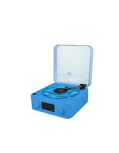 Altavoz sensorial con forma de tocadiscos Azul