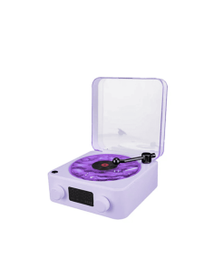 Altavoz sensorial con forma de tocadiscos Violeta