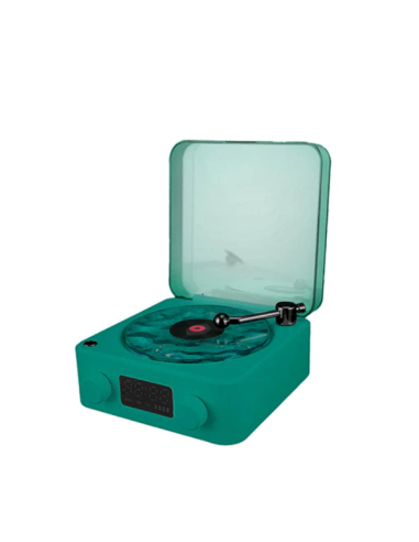 Altavoz sensorial con forma de tocadiscos Verde