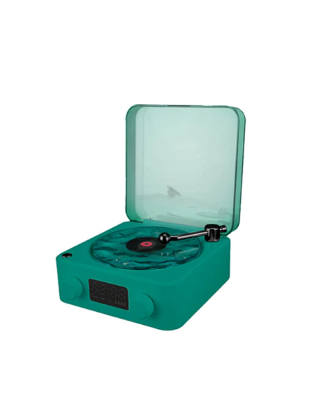 Altavoz sensorial con forma de tocadiscos Verde